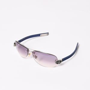 CHROME HEARTS クロムハーツ LITTLE CLASSIC OVAL リトルクラシックオーバルクロス サングラス SS-IRL シルバー925 美品 中古 4a004542