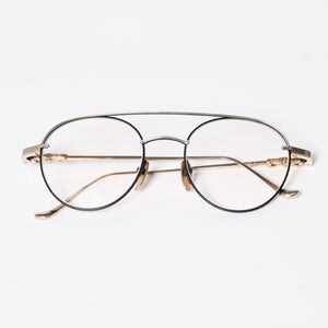 CHROME HEARTS クロムハーツ ORALGAMI Ⅱ オーラルガミ Ⅱ 伊達メガネ アイウェア CHクロス装飾 メタル GP 美品 中古 4a004526
