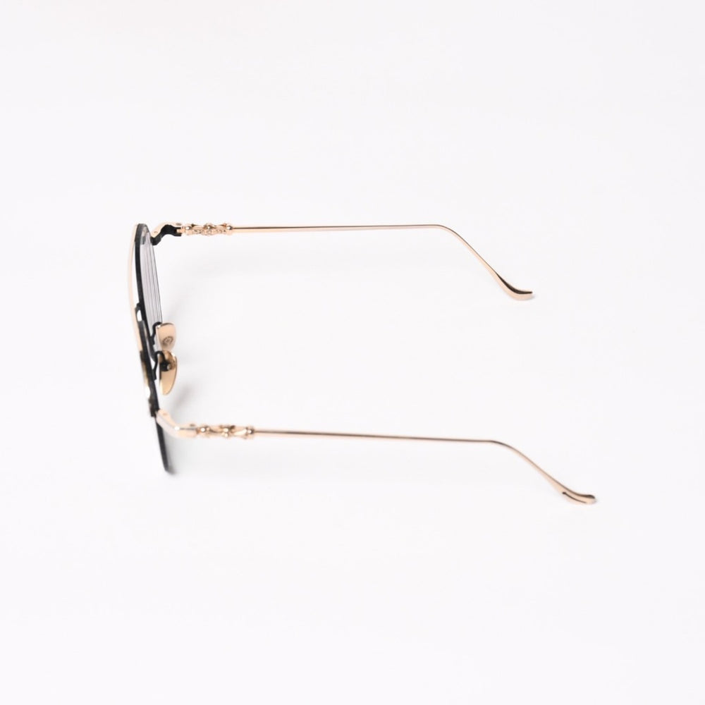 CHROME HEARTS ORALGAMI Ⅱ Date Glasses Eyewear CH Cross Decoration Metal GP Good Condition Used 4a004526