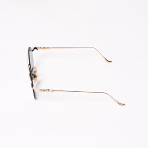 CHROME HEARTS クロムハーツ ORALGAMI Ⅱ オーラルガミ Ⅱ 伊達メガネ アイウェア CHクロス装飾 メタル GP 美品 中古 4a004526