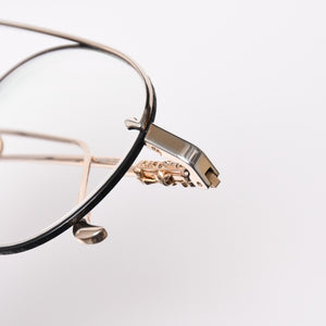 CHROME HEARTS クロムハーツ ORALGAMI Ⅱ オーラルガミ Ⅱ 伊達メガネ アイウェア CHクロス装飾 メタル GP 美品 中古 4a004526
