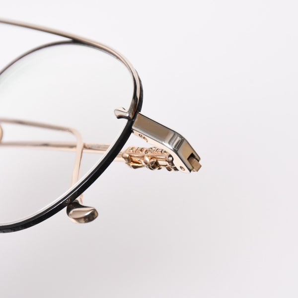 CHROME HEARTS クロムハーツ ORALGAMI Ⅱ オーラルガミ Ⅱ 伊達メガネ アイウェア CHクロス装飾 メタル GP 美品 中古 4a004526