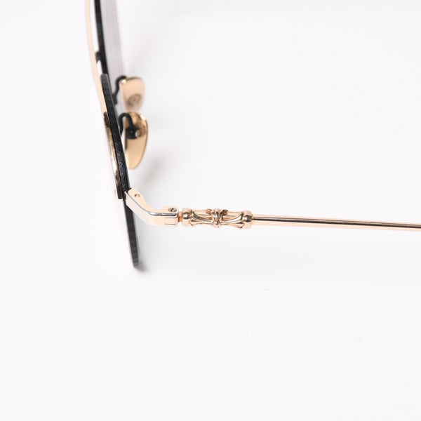 CHROME HEARTS クロムハーツ ORALGAMI Ⅱ オーラルガミ Ⅱ 伊達メガネ アイウェア CHクロス装飾 メタル GP 美品 中古 4a004526