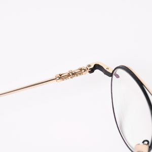 CHROME HEARTS クロムハーツ ORALGAMI Ⅱ オーラルガミ Ⅱ 伊達メガネ アイウェア CHクロス装飾 メタル GP 美品 中古 4a004526
