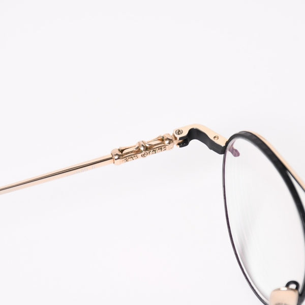 CHROME HEARTS クロムハーツ ORALGAMI Ⅱ オーラルガミ Ⅱ 伊達メガネ アイウェア CHクロス装飾 メタル GP 美品 中古 4a004526