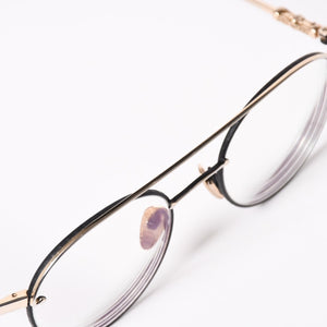CHROME HEARTS クロムハーツ ORALGAMI Ⅱ オーラルガミ Ⅱ 伊達メガネ アイウェア CHクロス装飾 メタル GP 美品 中古 4a004526