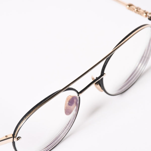 CHROME HEARTS クロムハーツ ORALGAMI Ⅱ オーラルガミ Ⅱ 伊達メガネ アイウェア CHクロス装飾 メタル GP 美品 中古 4a004526