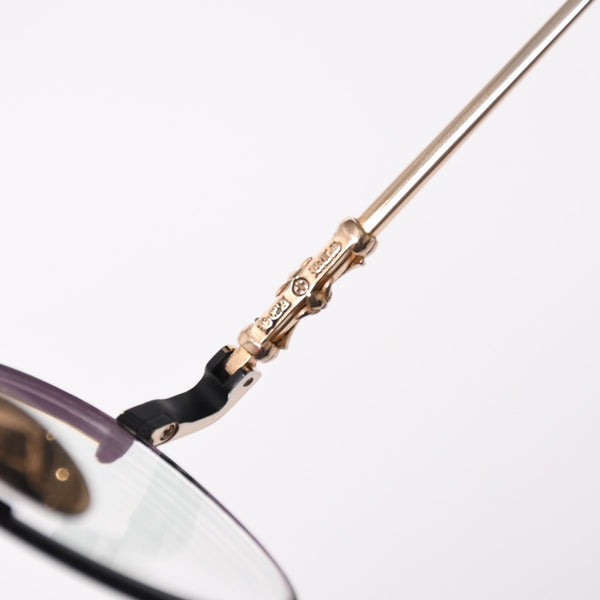 CHROME HEARTS クロムハーツ ORALGAMI Ⅱ オーラルガミ Ⅱ 伊達メガネ アイウェア CHクロス装飾 メタル GP 美品 中古 4a004526