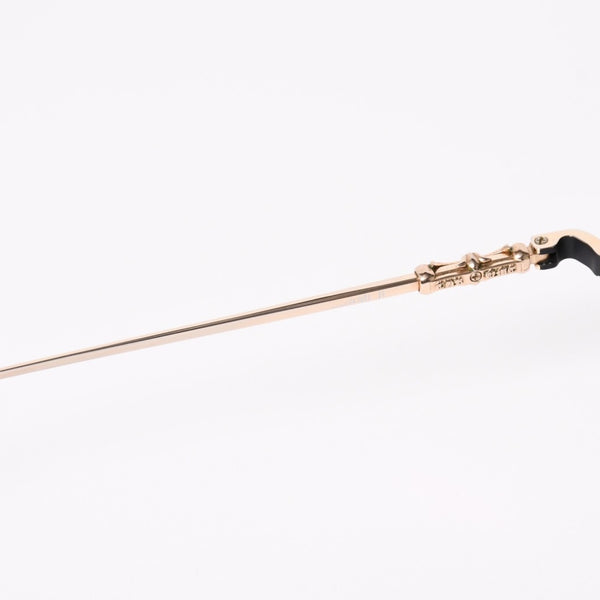 CHROME HEARTS クロムハーツ ORALGAMI Ⅱ オーラルガミ Ⅱ 伊達メガネ アイウェア CHクロス装飾 メタル GP 美品 中古 4a004526