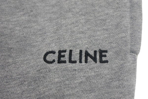 CELINE セリーヌ エンブロイダリー ジョガーパンツ スウェット 2Z062670Q サイズL コットン イタリア製 グレー 中古 4c062455