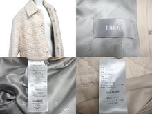 Load image into Gallery viewer, ChristianDior クリスチャンディオール リアルシープスキンボアブルゾン 243L421A0648 ウール ホワイト 50 美品 中古 4c062595