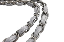 Load image into Gallery viewer, 極美品 CHANEL シャネル デカココ ショルダーバッグ ラージ 13番台 レザー イタリア製 ブルー ホワイト 中古 4c062896