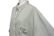 Load image into Gallery viewer, 極美品 Dior × DENIM TEARS ディオール デニムティアーズ ホワイト グリーン ストライプ Yシャツ サイズ43 中古 4c064386