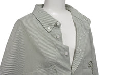 画像をギャラリービューアに読み込む, 極美品 Dior × DENIM TEARS ディオール デニムティアーズ ホワイト グリーン ストライプ Yシャツ サイズ43 中古 4c064386