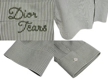 Load image into Gallery viewer, 極美品 Dior × DENIM TEARS ディオール デニムティアーズ ホワイト グリーン ストライプ Yシャツ サイズ43 中古 4c064386