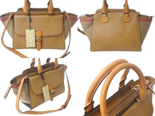 Load image into Gallery viewer, 極美品 BURBERRY バーバリー ショルダーバッグ 2WAYバッグ MEDIUM MRCOURT SADDLE BROWN 3992188 ブラウン レザー 3992188 ゴールド金具 中古 4c064930