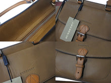 Load image into Gallery viewer, 極美品 BURBERRY バーバリー ショルダーバッグ 2WAYバッグ MEDIUM MRCOURT SADDLE BROWN 3992188 ブラウン レザー 3992188 ゴールド金具 中古 4c064930