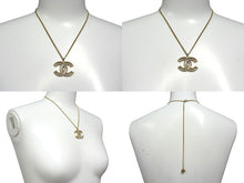 画像をギャラリービューアに読み込む, 極美品 CHANEL シャネル ネックレス ココマーク アクセサリー ラインストーン F16V刻印 ゴールド 中古 4c065159