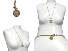 画像をギャラリービューアに読み込む, 極美品 CHANEL シャネル ネックレス ココマーク アクセサリー ラインストーン F16V刻印 ゴールド 中古 4c065159