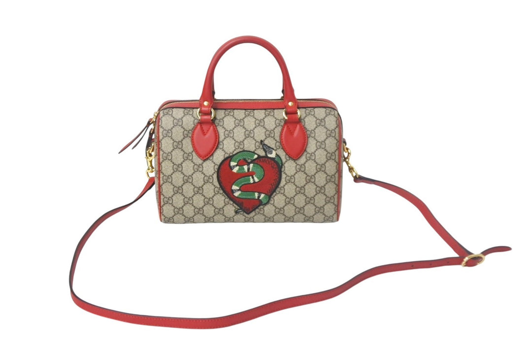 GUCCI グッチ ハンドバッグ エンブロイダリー ブラウン 409529 美品 中古 4c065420