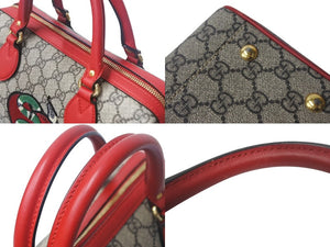 GUCCI グッチ ハンドバッグ エンブロイダリー ブラウン 409529 美品 中古 4c065420