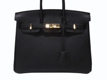 Load image into Gallery viewer, 新品同様 HERMES エルメス バーキン25 トゴ Y刻印 ブラック ゴールド RG金具 中古 4c065751