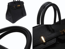 Load image into Gallery viewer, 新品同様 HERMES エルメス バーキン25 トゴ Y刻印 ブラック ゴールド RG金具 中古 4c065751