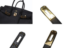 Load image into Gallery viewer, 新品同様 HERMES エルメス バーキン25 トゴ Y刻印 ブラック ゴールド RG金具 中古 4c065751