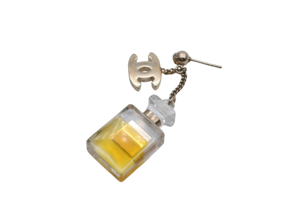 CHANEL シャネル ココマーク No.5 ボトル モチーフ ピアス 10g 94A GP ゴールド 両耳用 香水 ロゴ アクセサリー 美品 中古 4c065798