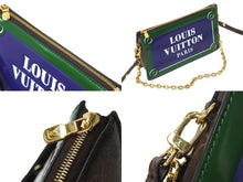 Load image into Gallery viewer, 極美品 LOUIS VUITTON ルイ ヴィトン レキシントンポーチ ショルダーバッグ M23435 ブラウン ブルー グリーン 美品 中古 4c066220