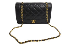 画像をギャラリービューアに読み込む, CHANEL シャネル マトラッセ25 ダイアナ ショルダーバッグ A01165 レザー ラムスキン 3番台 ゴールド金具 ブラック 美品 中古 4c066613cc