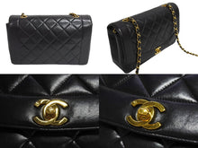 画像をギャラリービューアに読み込む, CHANEL シャネル マトラッセ25 ダイアナ ショルダーバッグ A01165 レザー ラムスキン 3番台 ゴールド金具 ブラック 美品 中古 4c066613cc