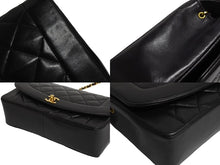 画像をギャラリービューアに読み込む, CHANEL シャネル マトラッセ25 ダイアナ ショルダーバッグ A01165 レザー ラムスキン 3番台 ゴールド金具 ブラック 美品 中古 4c066613cc