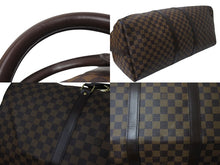 Load image into Gallery viewer, 極美品 LOUIS VUITTON ルイヴィトン キーポル バンドリエール55 ボストンバッグ N41414 ダミエエベヌ ブラウン 中古 4c066681