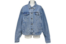 画像をギャラリービューアに読み込む, HARLEY DAVIDSON ハーレーダビッドソン 90s ロゴパッチ デニム ジャケット ブルー アウター サイズXL 美品 中古 4c069714