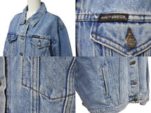画像をギャラリービューアに読み込む, HARLEY DAVIDSON ハーレーダビッドソン 90s ロゴパッチ デニム ジャケット ブルー アウター サイズXL 美品 中古 4c069714
