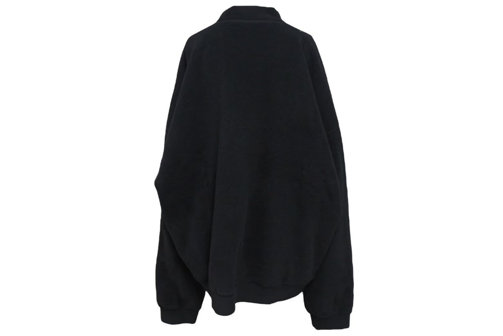 極美品 BALENCIAGA バレンシアガ 23AW エンブロイダリー モックネック フリース ブラック ポリエステル オーバーサイズ 697975 サイズXS 中古 4c066828