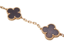画像をギャラリービューアに読み込む, Van Cleef &amp; Arpels ヴァンクリーフ＆アーペル 5モチーフ ヴィンテージ アルハンブラ ブレスレット レターウッド ピンクゴールド VCARO30U00 美品 中古 4c066952