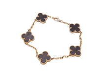 画像をギャラリービューアに読み込む, Van Cleef &amp; Arpels ヴァンクリーフ＆アーペル 5モチーフ ヴィンテージ アルハンブラ ブレスレット レターウッド ピンクゴールド VCARO30U00 美品 中古 4c066952