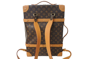 極美品 LOUIS VUITTON ルイヴィトン ソフトトランク バックパックMM M44749 リュック モノグラム PVC レザー ゴールド金具 中古 4c066954