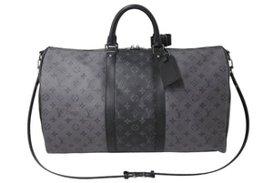 極美品 LouisVuitton ルイヴィトン キーポルバンドリエール50 2WAYボストンバッグ モノグラムエクリプスキャンバス 中古 4c066959