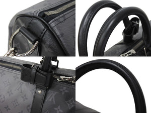 極美品 LouisVuitton ルイヴィトン キーポルバンドリエール50 2WAYボストンバッグ モノグラムエクリプスキャンバス 中古 4c066959