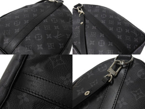 極美品 LouisVuitton ルイヴィトン キーポルバンドリエール50 2WAYボストンバッグ モノグラムエクリプスキャンバス 中古 4c066959