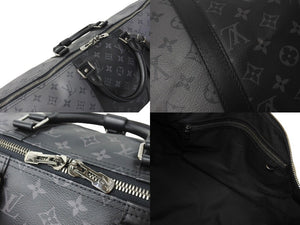 極美品 LouisVuitton ルイヴィトン キーポルバンドリエール50 2WAYボストンバッグ モノグラムエクリプスキャンバス 中古 4c066959