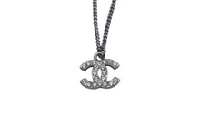画像をギャラリービューアに読み込む, CHANEL シャネル ネックレス ココマーク シルバー メタル ラインストーン C11V刻印 重量5.8g 全長42.5cm 美品 中古 4c066980