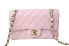 画像をギャラリービューアに読み込む, 極美品 CHANEL シャネル ミニマトラッセ 20 シングルチェーンショルダーバッグ ラムスキン ピンク ゴールド金具 中古 4c066988