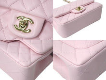 画像をギャラリービューアに読み込む, 極美品 CHANEL シャネル ミニマトラッセ 20 シングルチェーンショルダーバッグ ラムスキン ピンク ゴールド金具 中古 4c066988