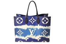 Load image into Gallery viewer, LouisVuitton ルイヴィトン トートバッグ モノグラム LVエスカル オンザゴーGM M45120 ブルー ネイビー ホワイト 美品 中古 4c066989