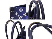 Load image into Gallery viewer, LouisVuitton ルイヴィトン トートバッグ モノグラム LVエスカル オンザゴーGM M45120 ブルー ネイビー ホワイト 美品 中古 4c066989