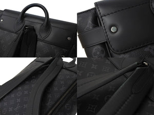 新品同様 LouisVuitton ルイヴィトン スティーマー バックパック リュックサック M44052 モノグラムエクリプス 中古 4c066992